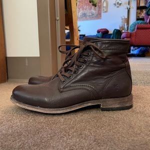 Brown Frye Lace Up Boots